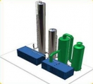 Modelo 3D de la unidad de tratamiento de biog�s (250 m3/ H de capacidad )