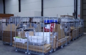 Pedidos preparados para rutas de entrega